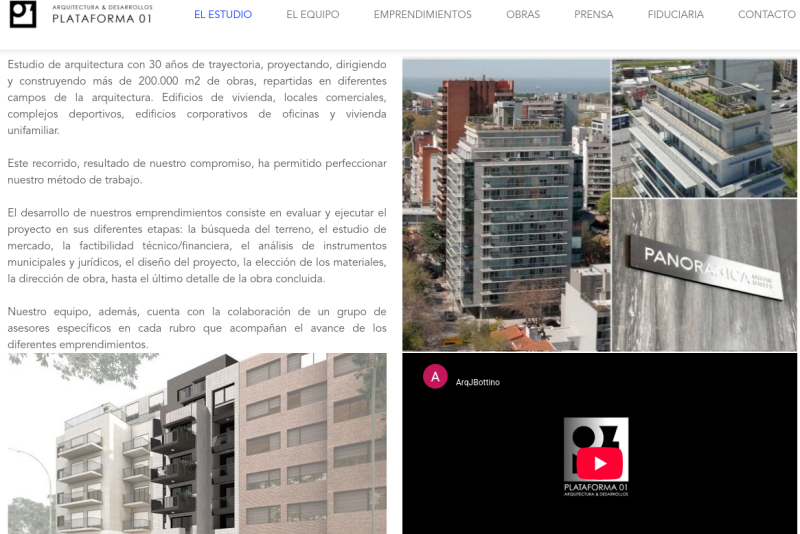 Plataforma01 - Estudio de Arquitectura